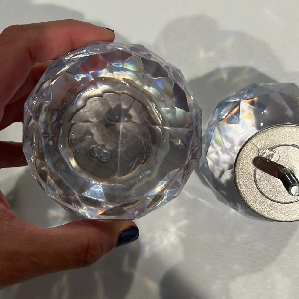 Curtain Rod finials. Glass balls. Set of 2.